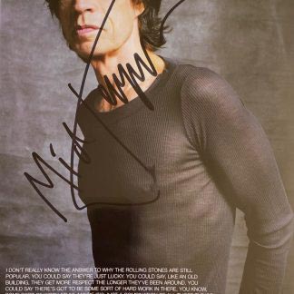 Mick Jagger autograph