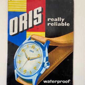 Vintage Oris watch advertising sign